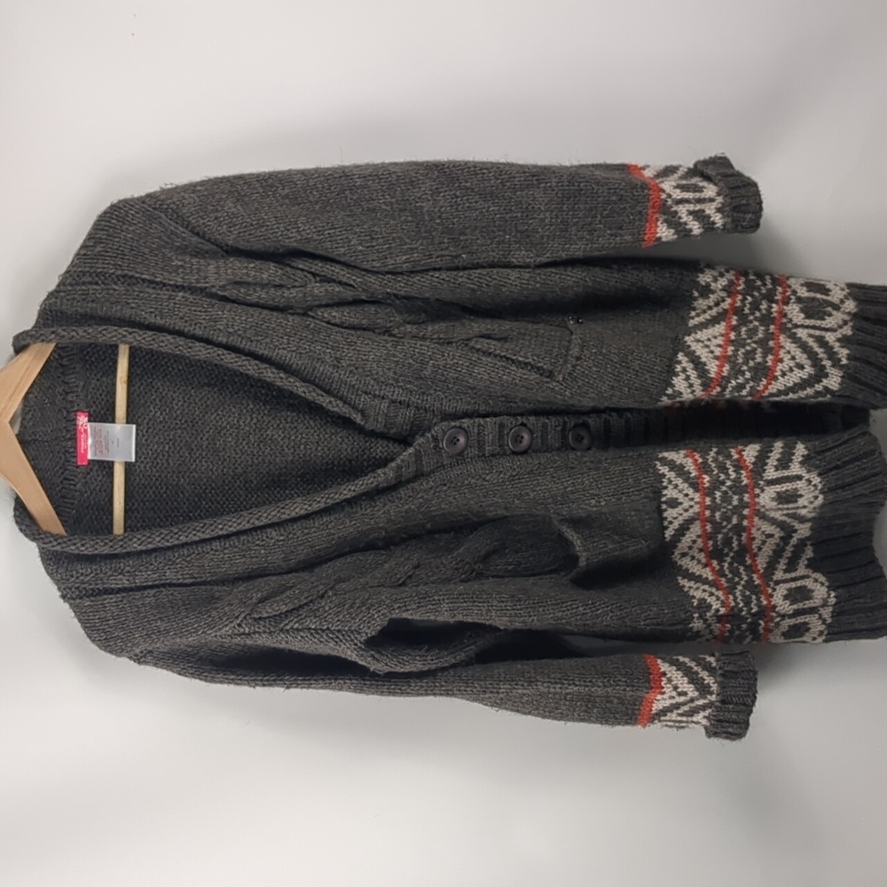 Fabiola Wool Alpaca Blend Long Cardigan Size Large  Made in Italy